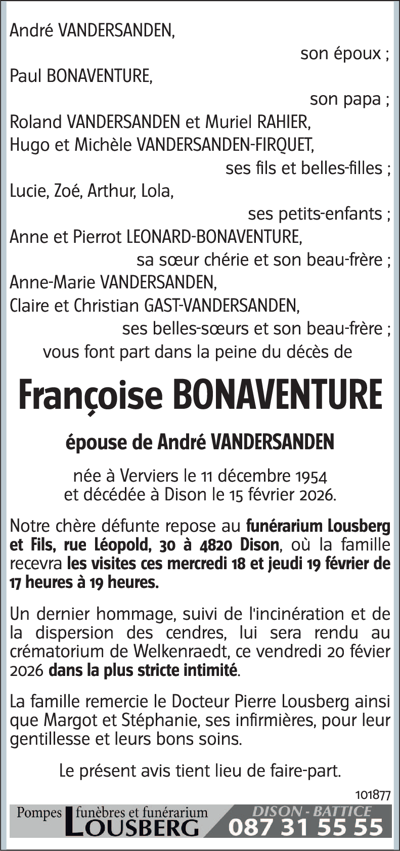 Françoise BONAVENTURE