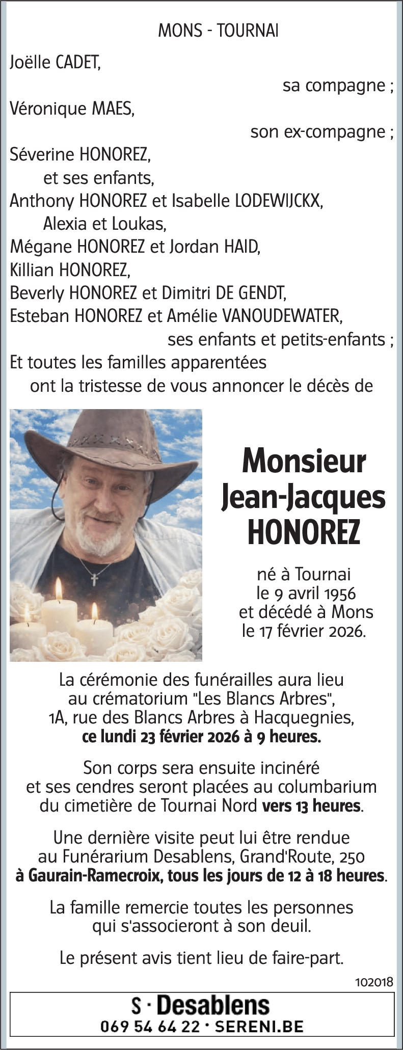 Jean-Jacques HONOREZ