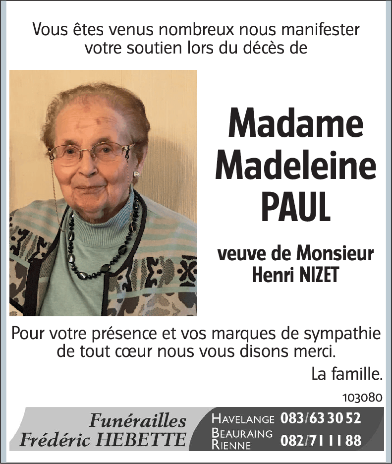 Madeleine PAUL