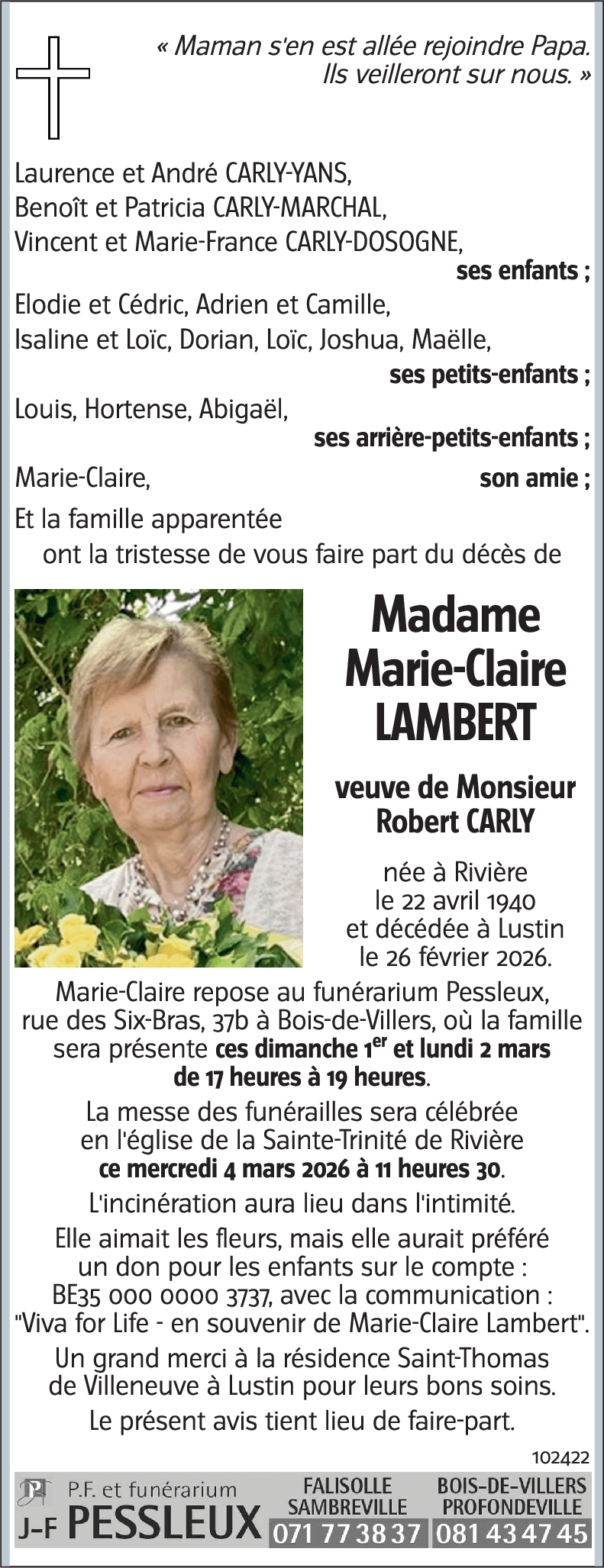 Marie-Claire LAMBERT