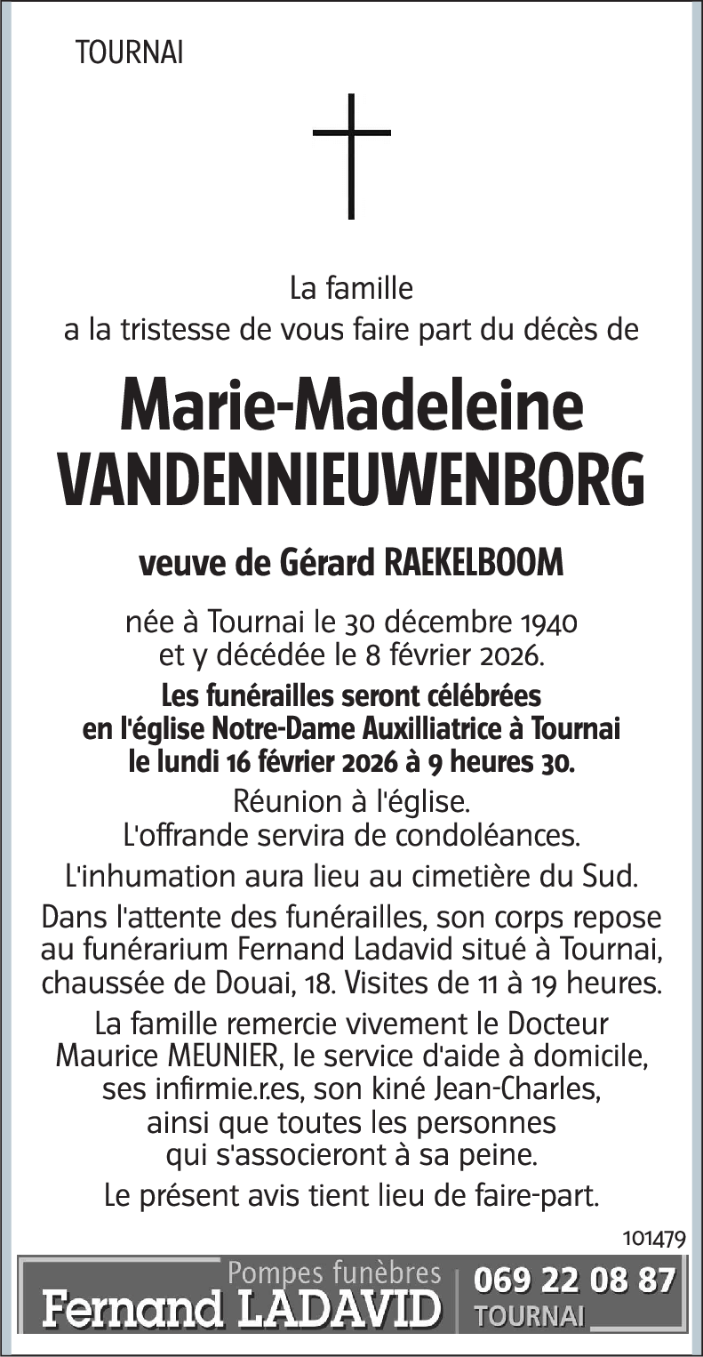 Marie-Madeleine VANDENNIEUWENBORG