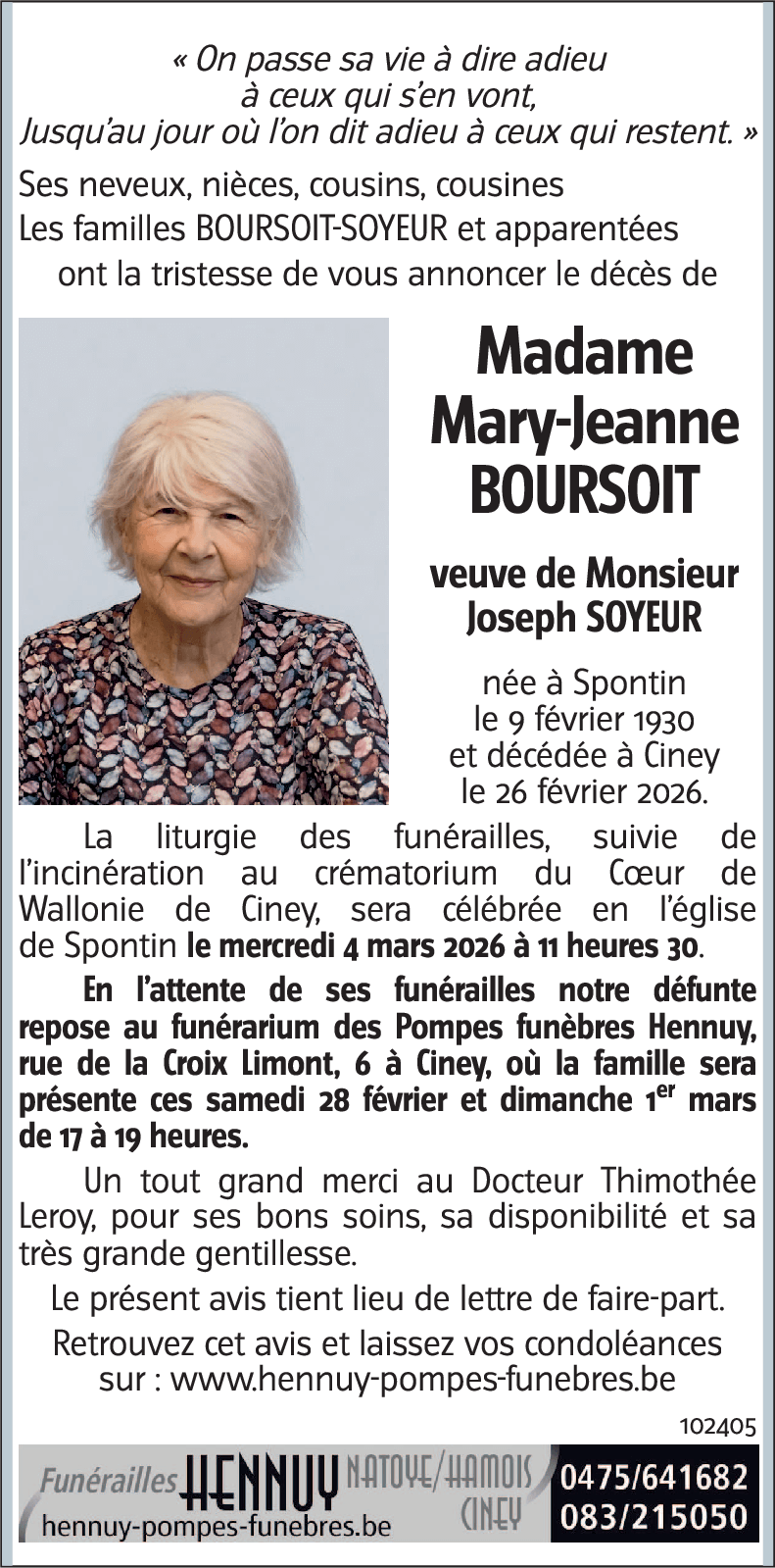 Mary-Jeanne BOURSOIT