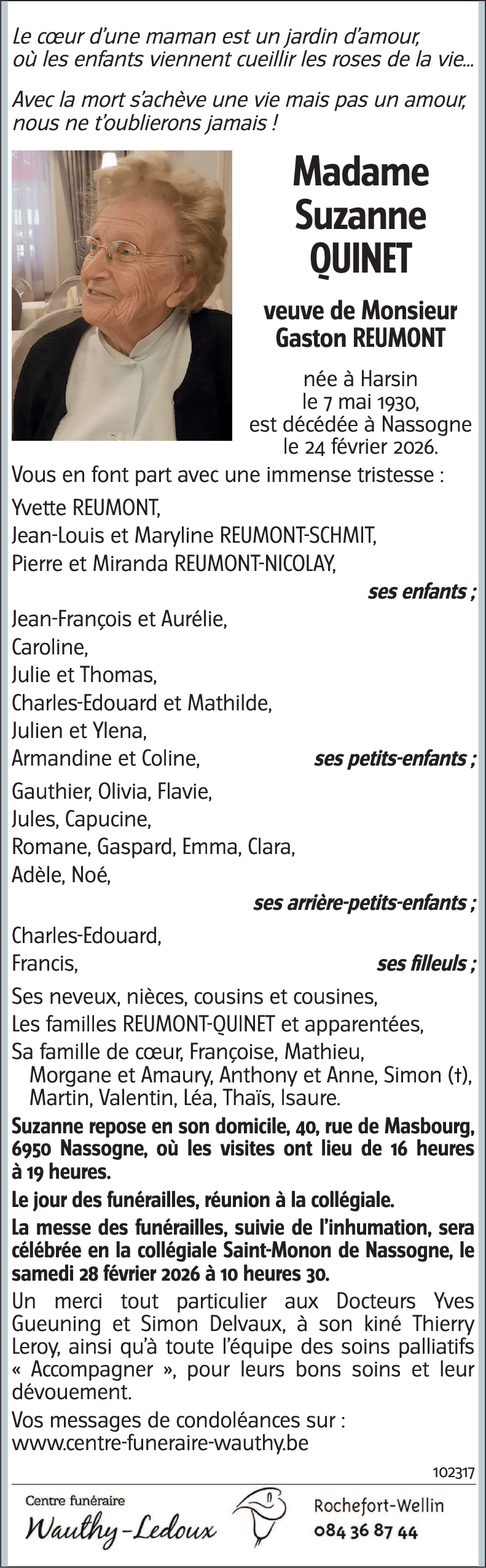 Suzanne QUINET