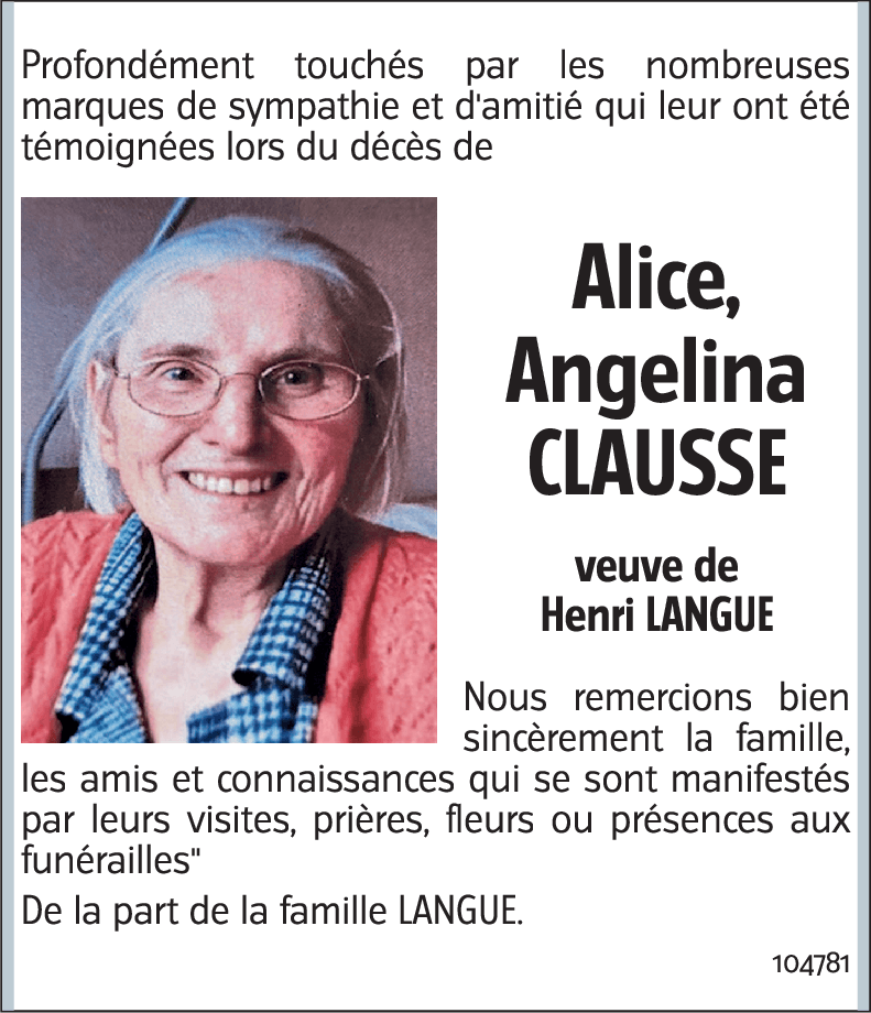 Alice CLAUSSE