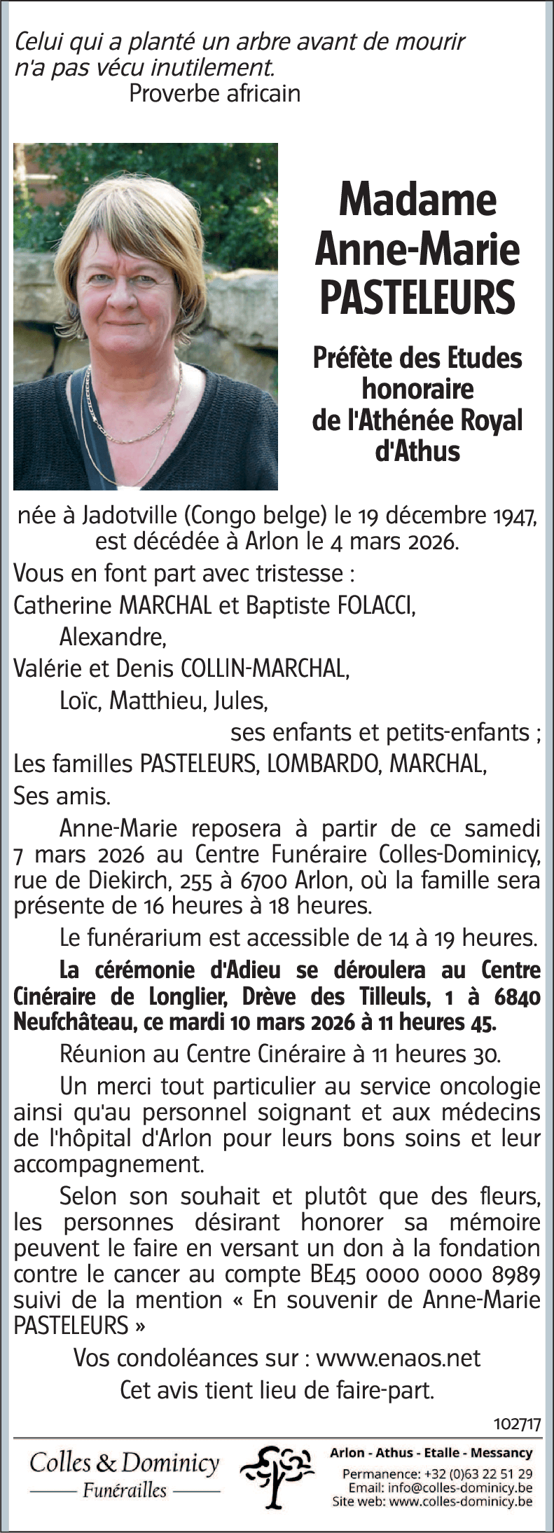 Anne-Marie PASTELEURS