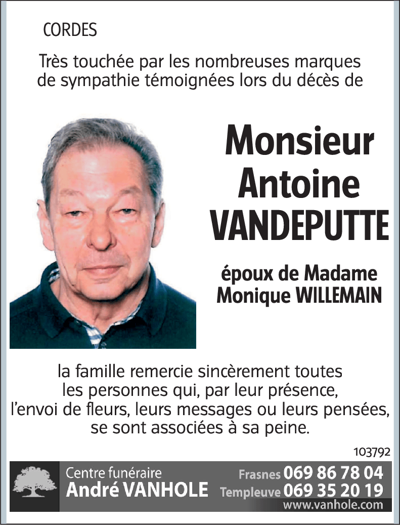 Antoine VANDEPUTTE