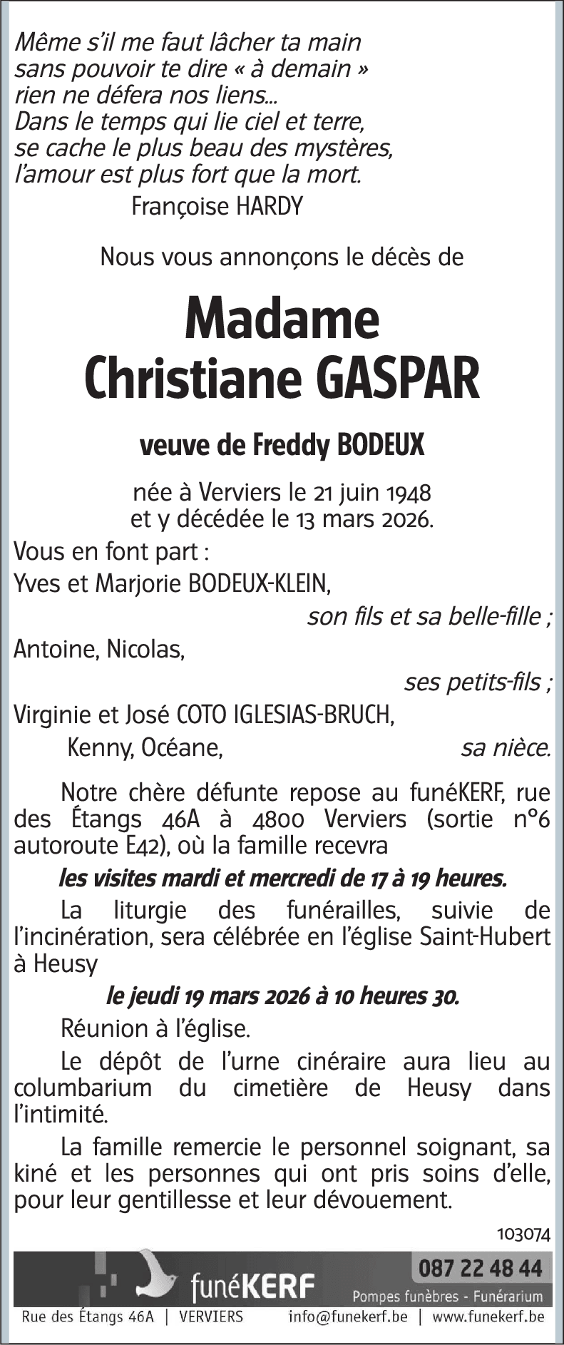 Christiane GASPAR