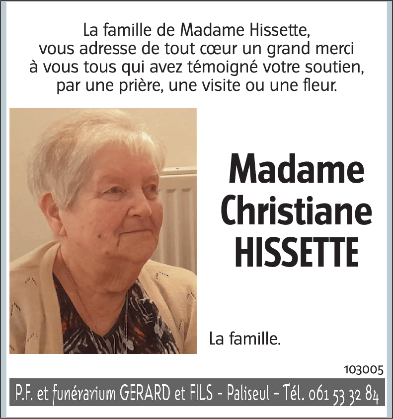 Christiane HISSETTE
