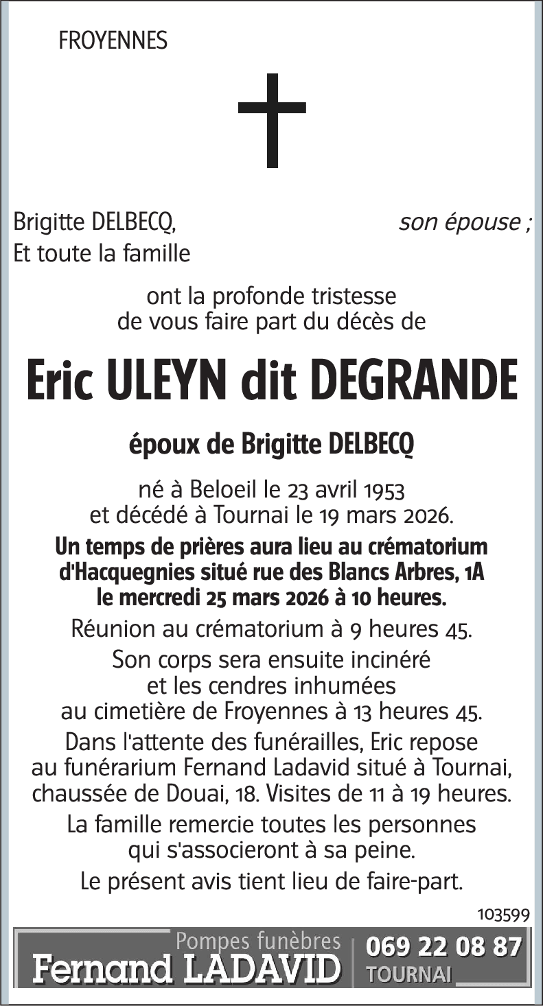 Eric ULEYN dit DEGRANDE