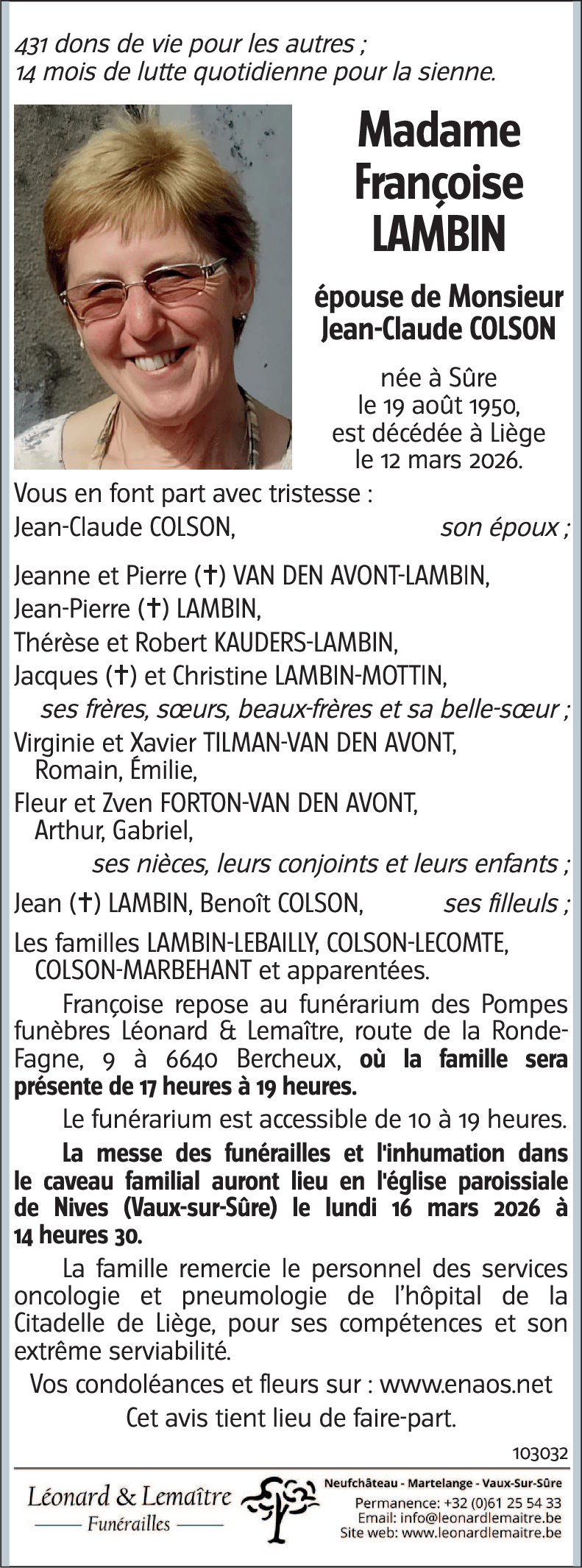 Françoise LAMBIN