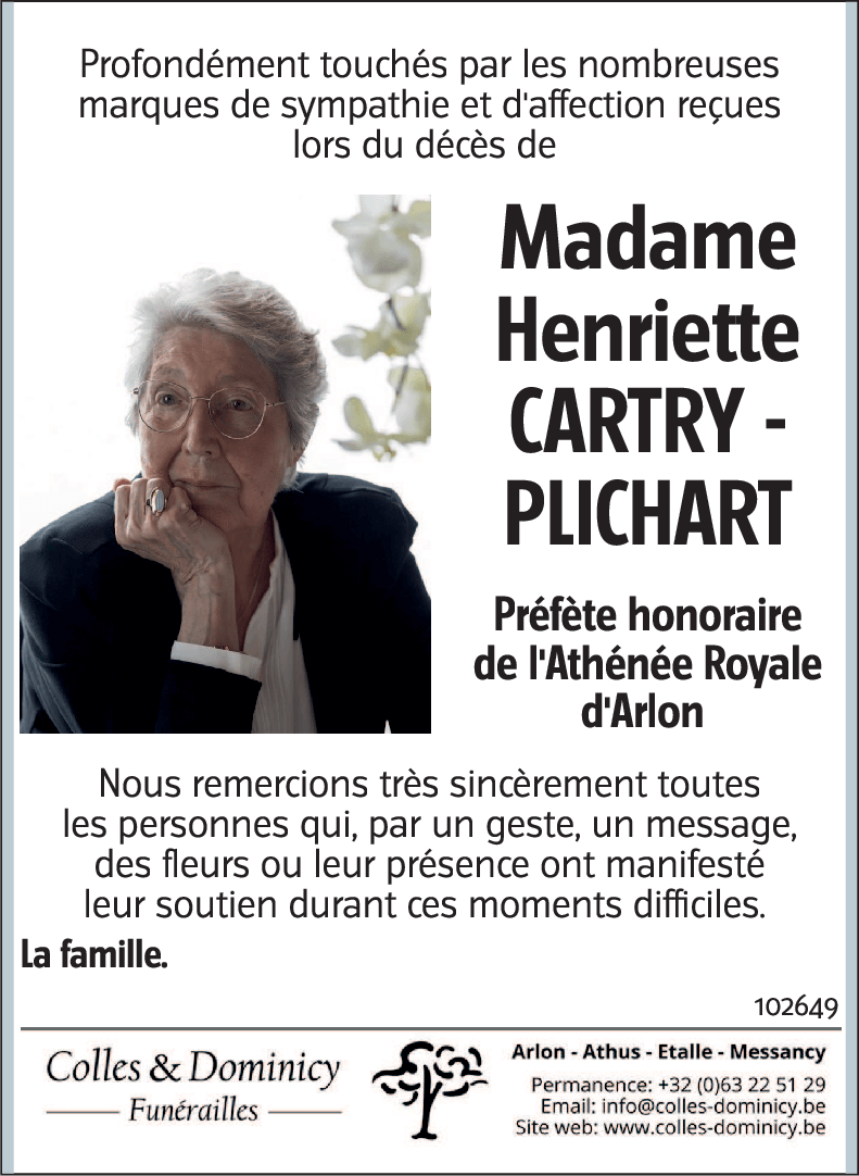 Henriette CARTRY-PLICHART