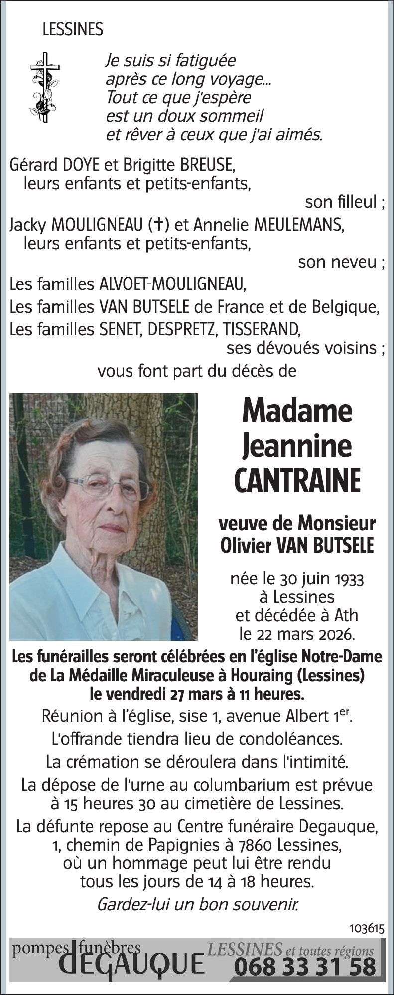 Jeannine CANTRAINE