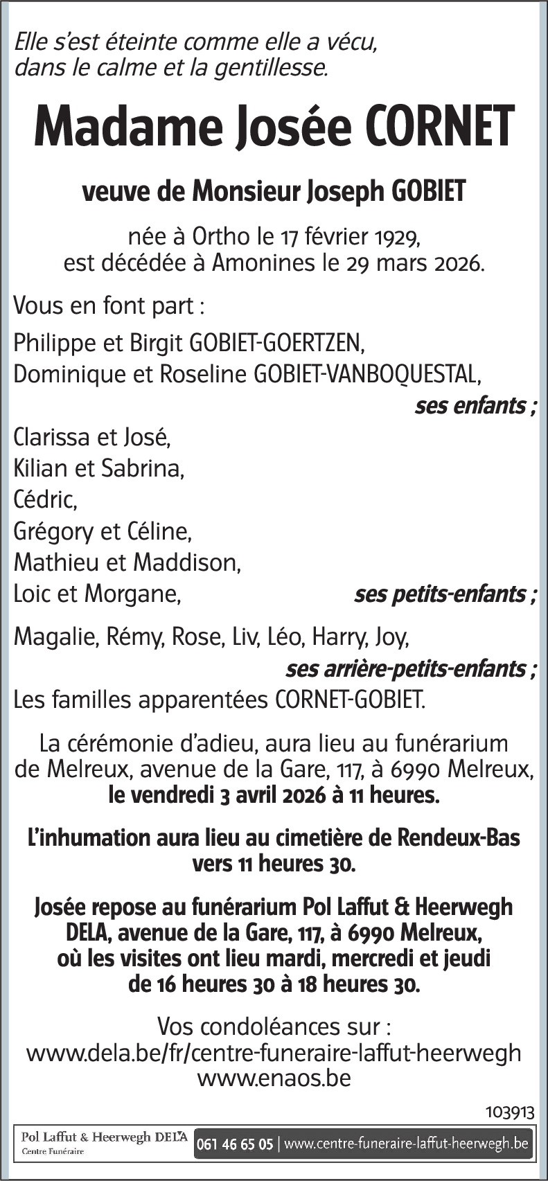 Josée CORNET