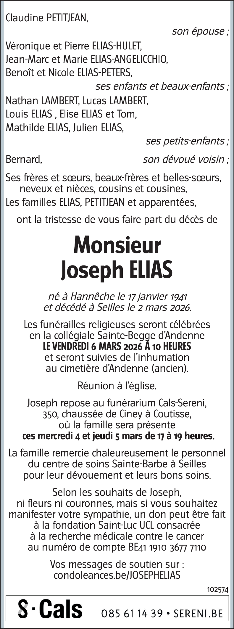 Joseph ELIAS