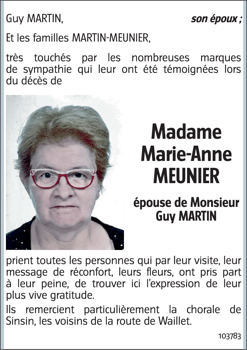 Marie-Anne MEUNIER