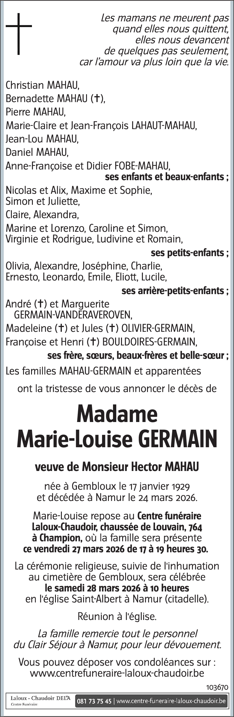 Marie-Louise GERMAIN