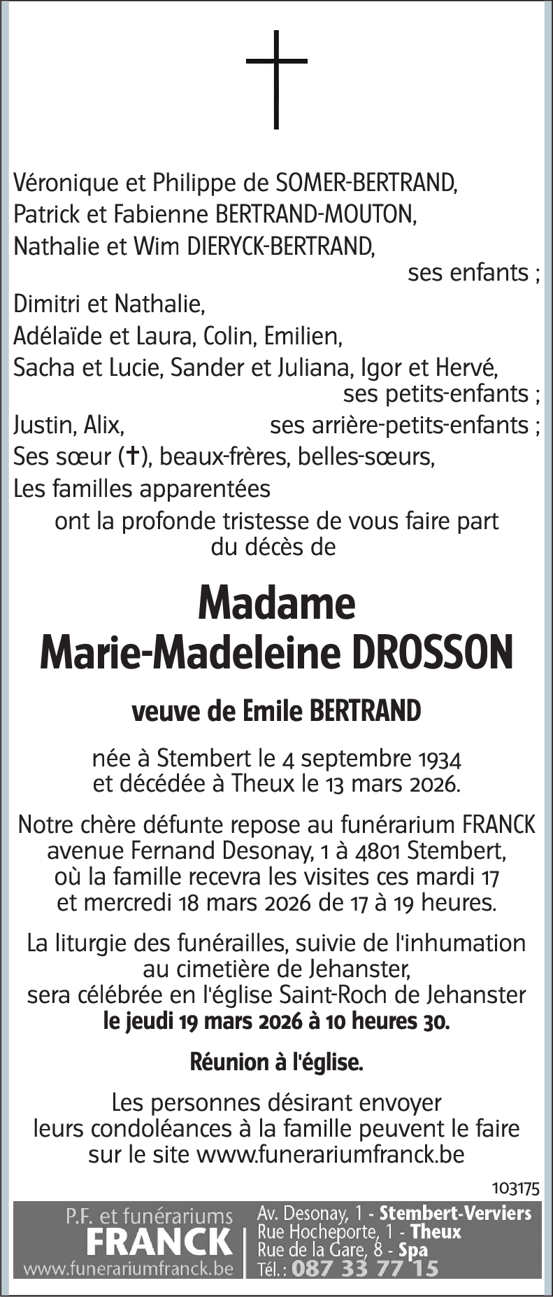 Marie-Madeleine DROSSON