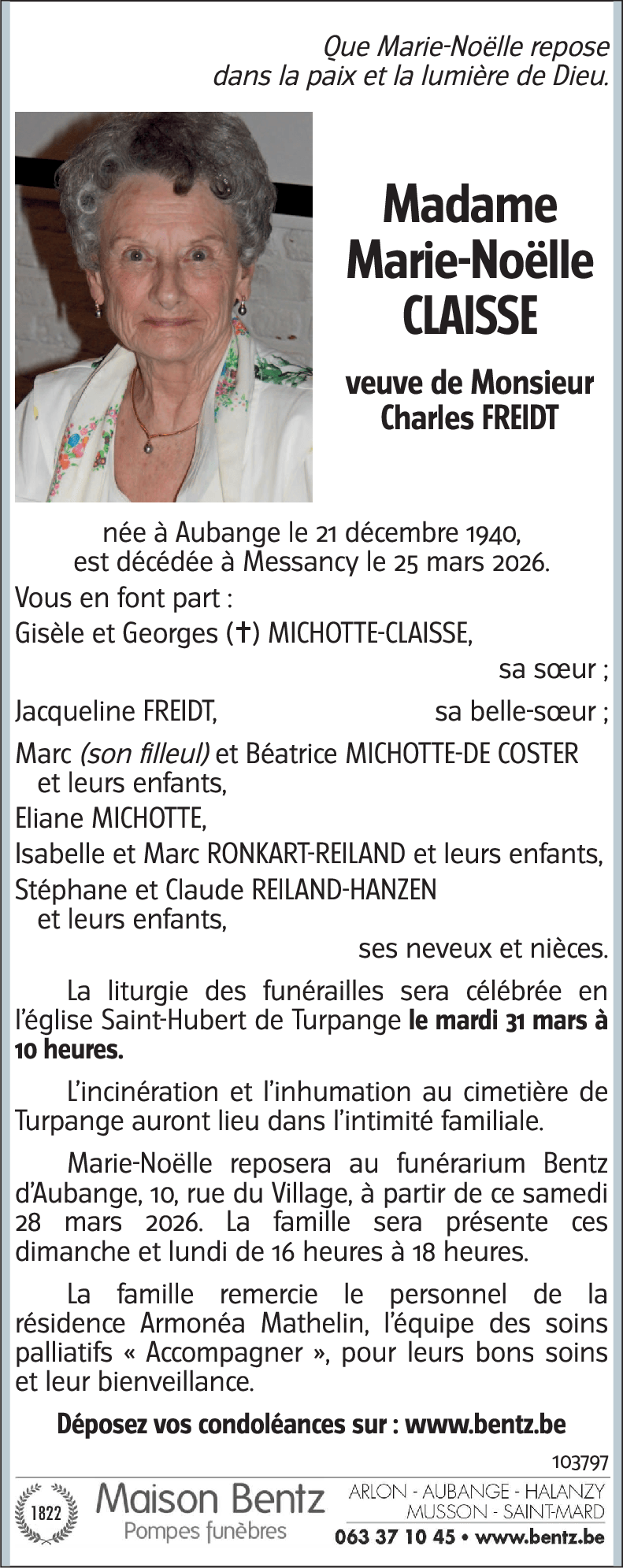 Marie-Noëlle CLAISSE