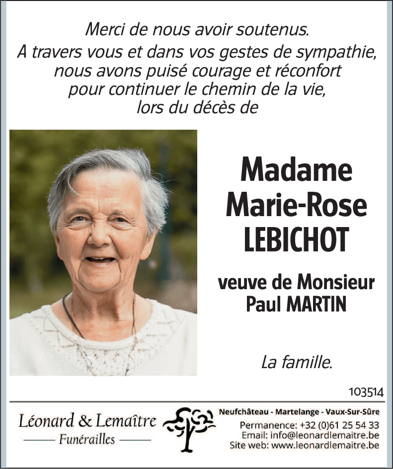 Marie-Rose LEBICHOT