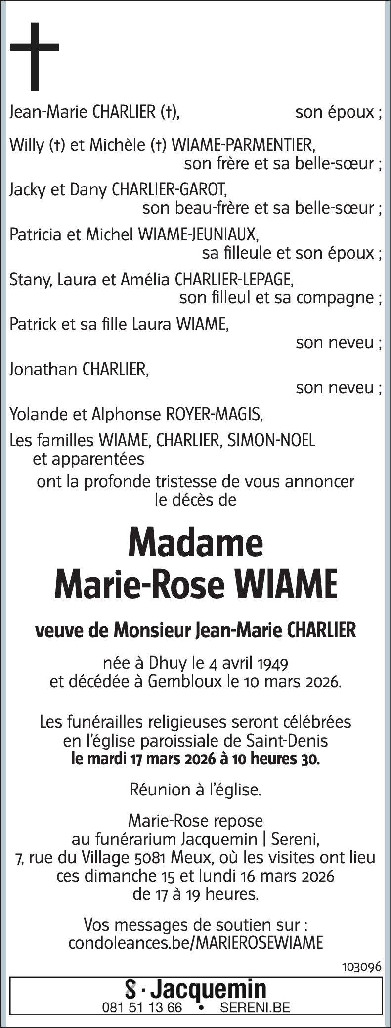 Marie-Rose WIAME