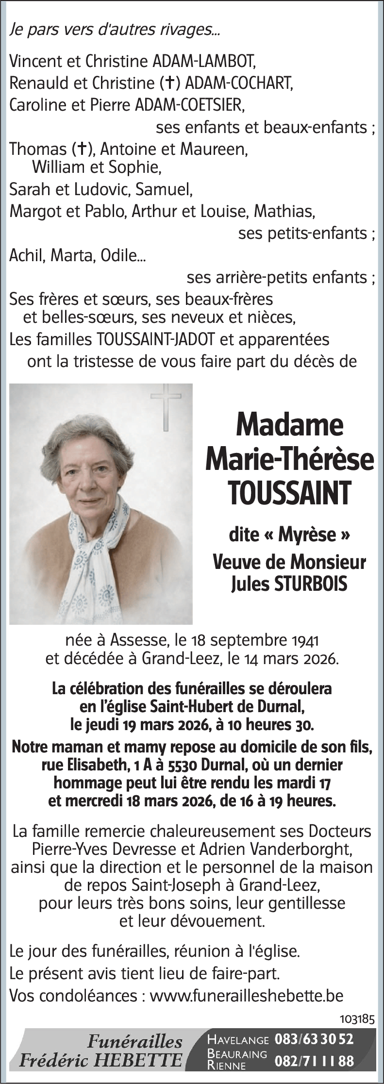 Marie-Thérèse TOUSSAINT
