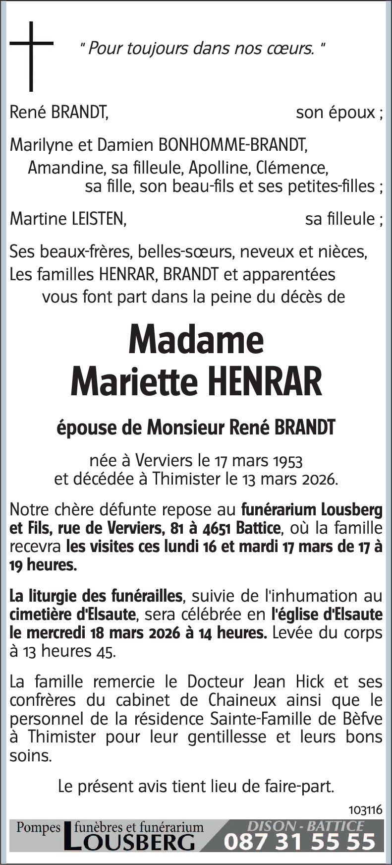 Mariette HENRAR