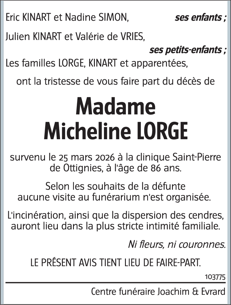 Micheline LORGE