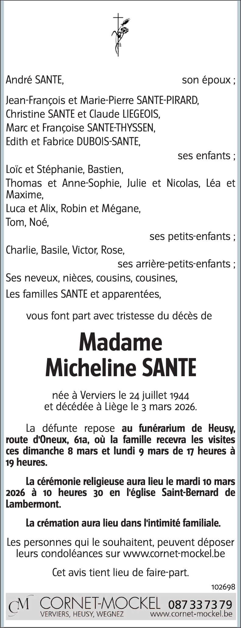 Micheline SANTE