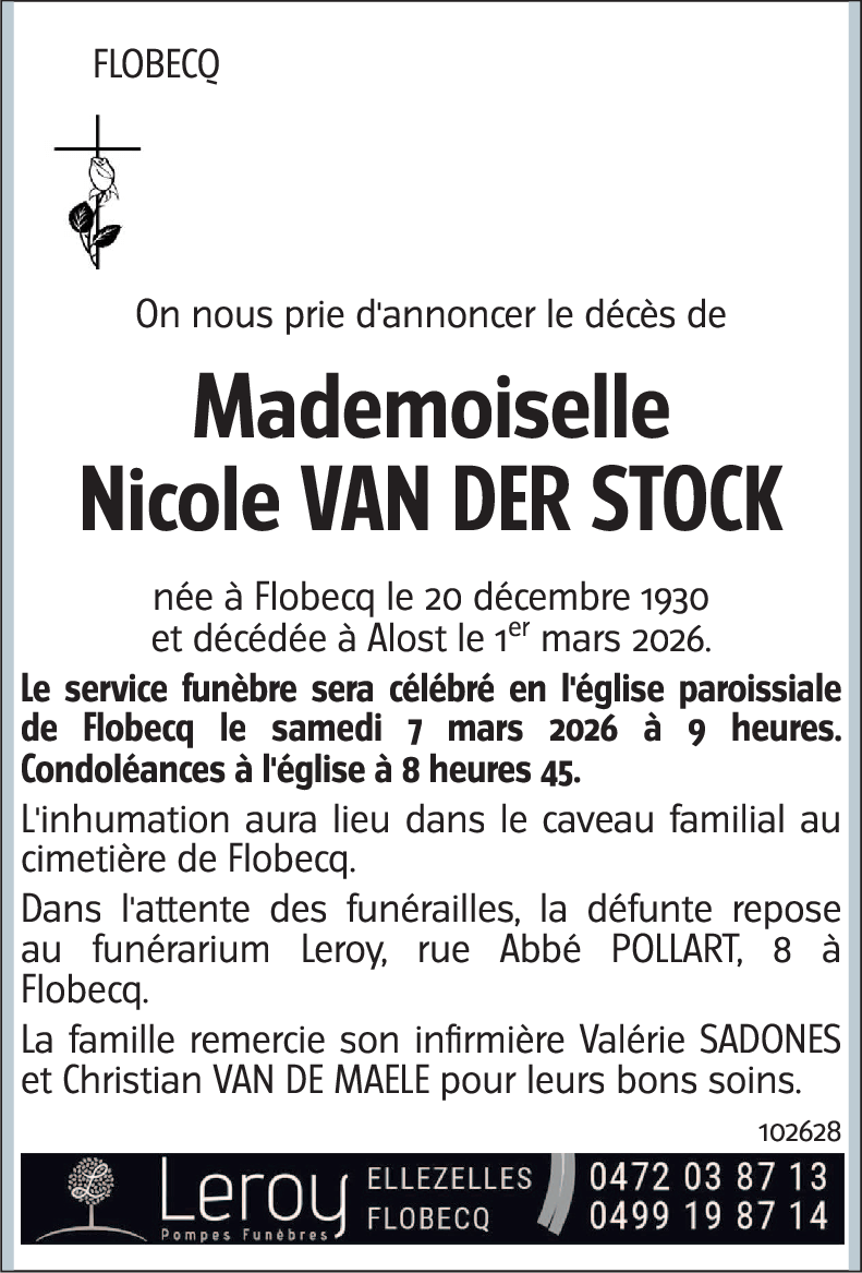 NICOLE VAN DER STOCK