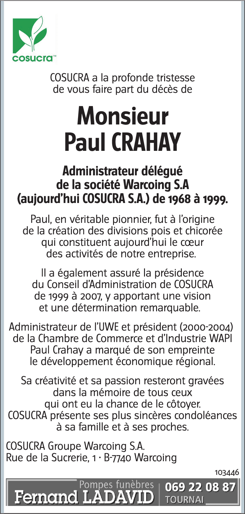 Paul CRAHAY