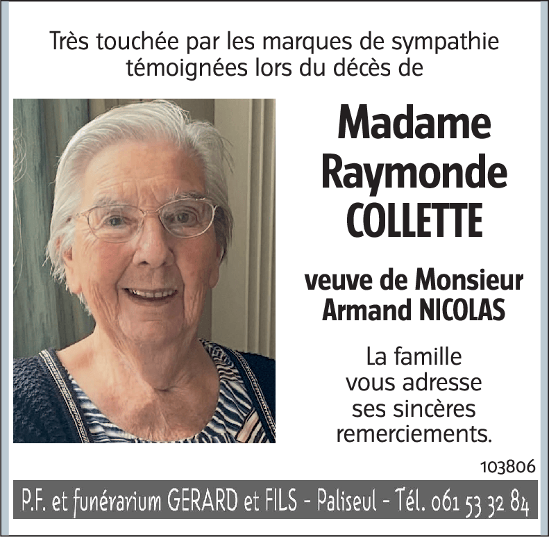 Raymonde COLLETTE