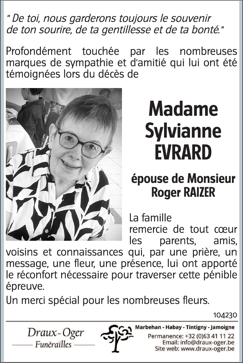 Sylvianne EVRARD