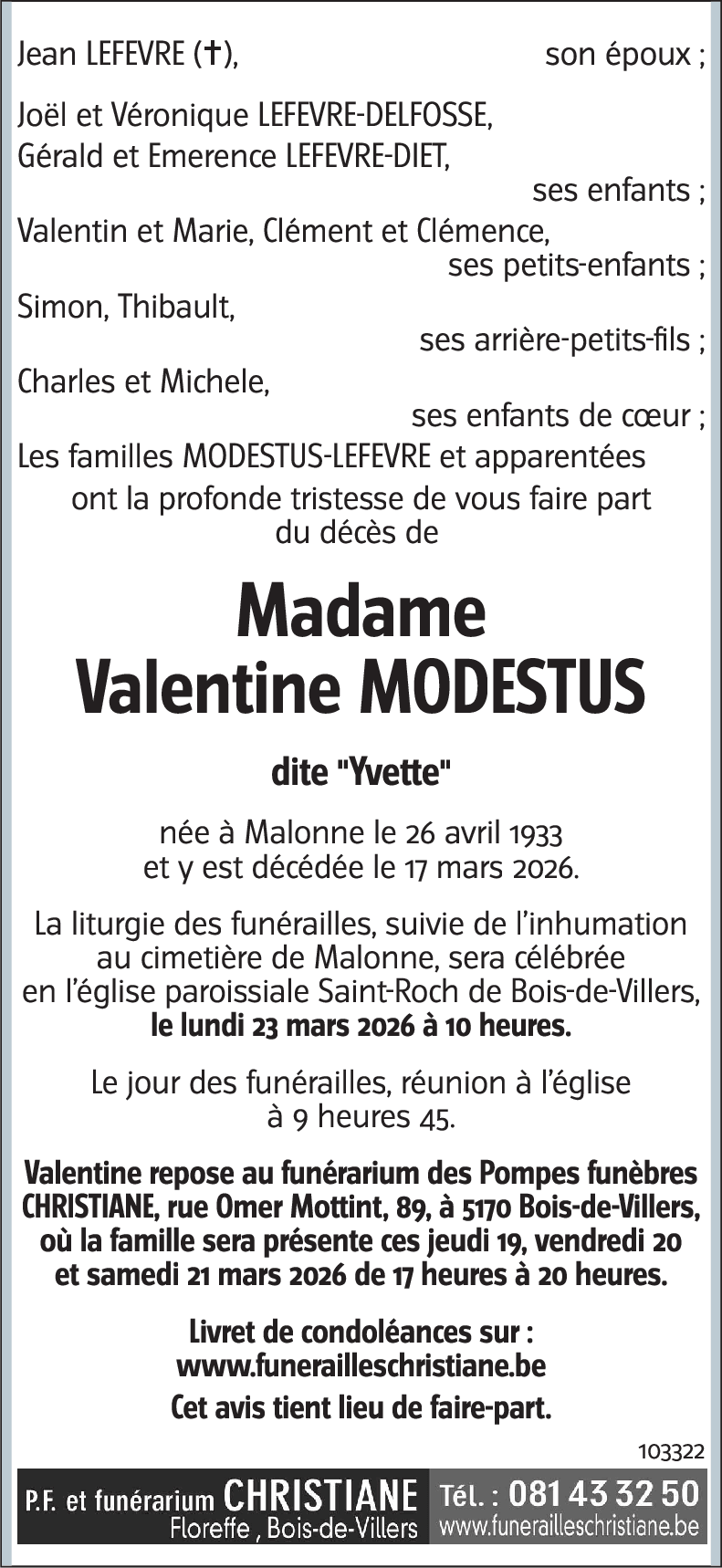 Valentine MODESTUS