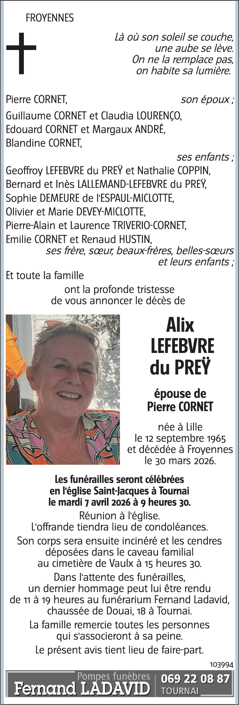 Alix LEFEBVRE du PREŸ