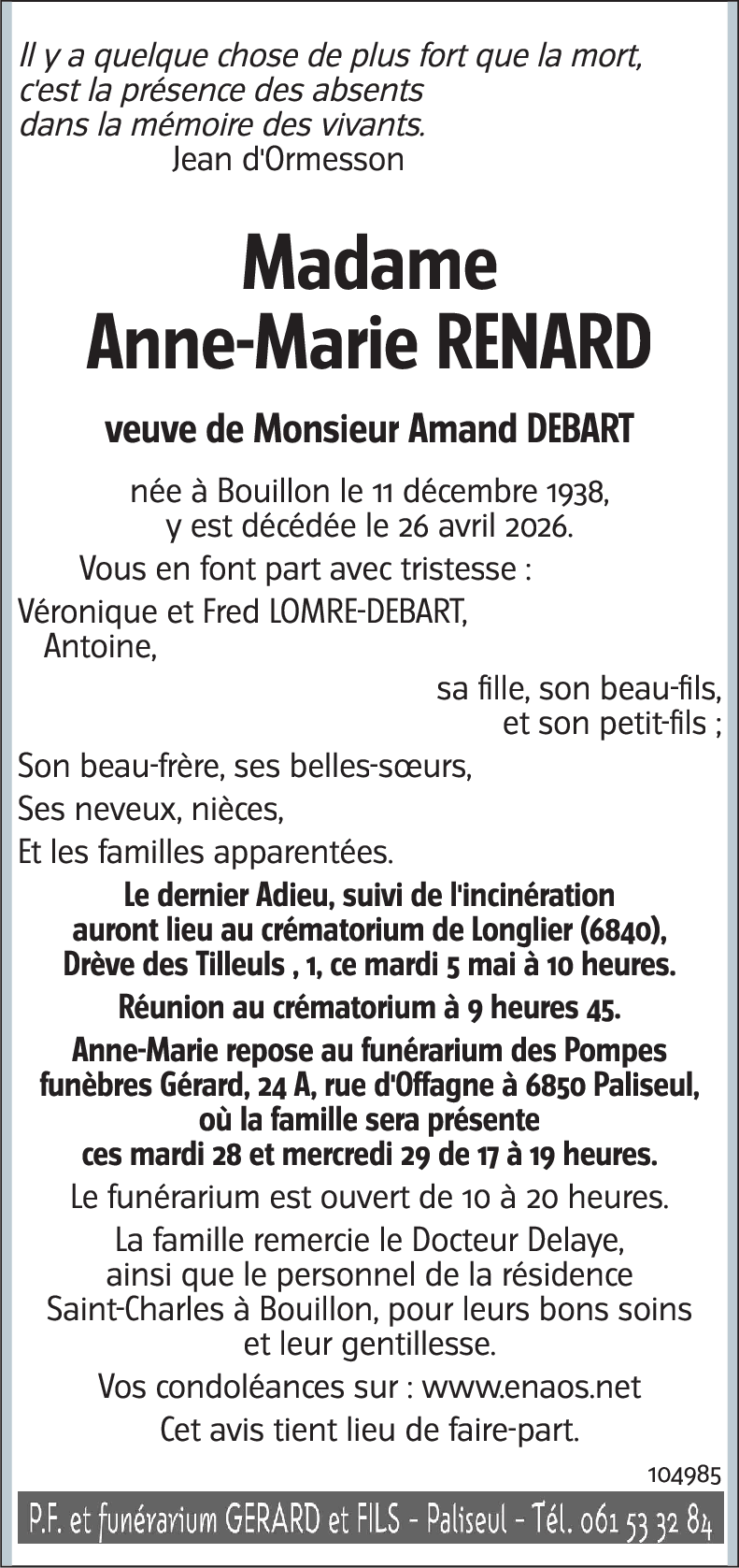 Anne-Marie RENARD