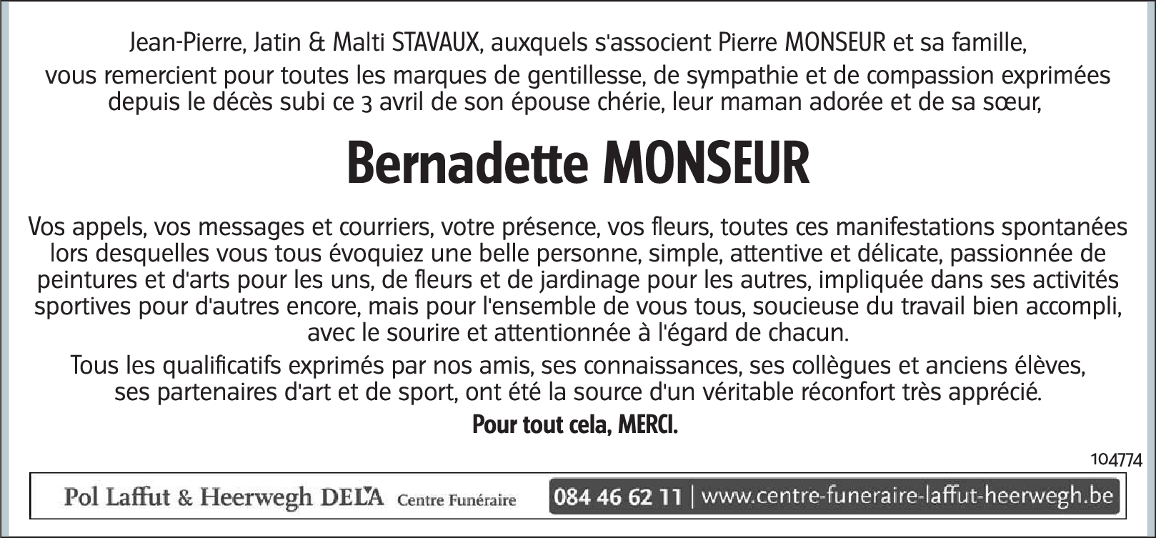 Bernadette MONSEUR