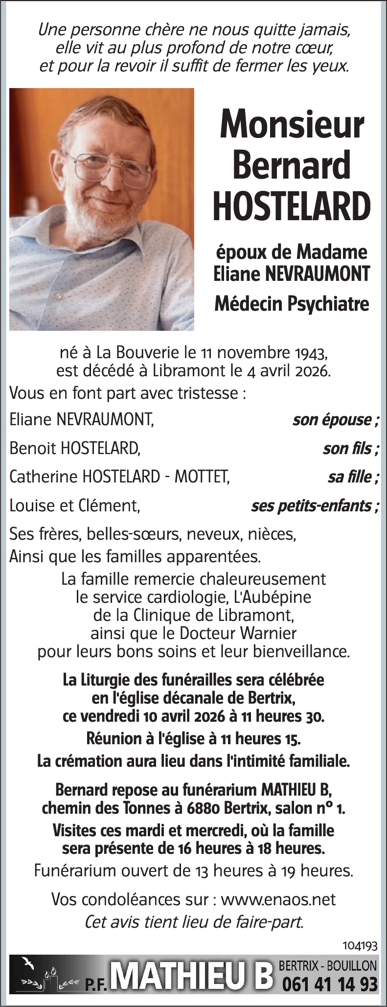 Bernard HOSTELARD