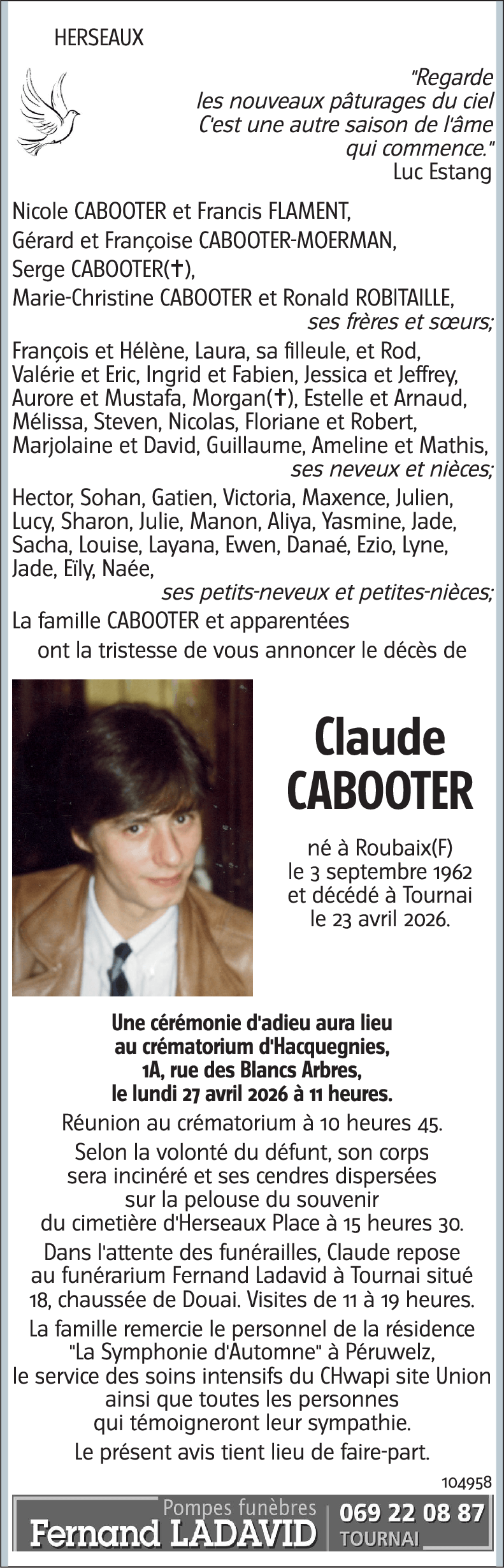 Claude CABOOTER