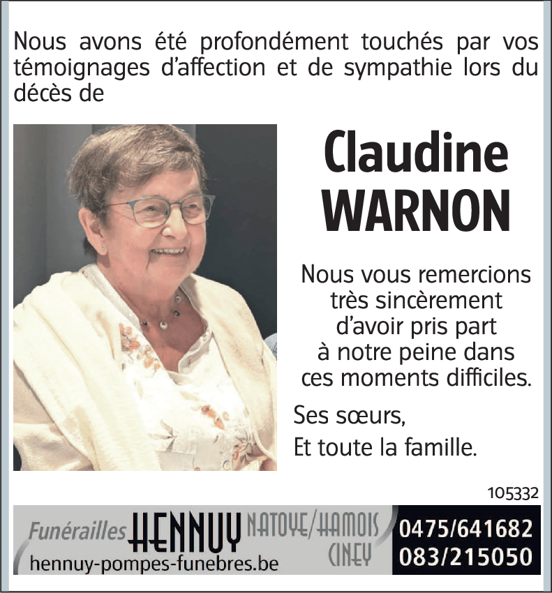 Claudine WARNON