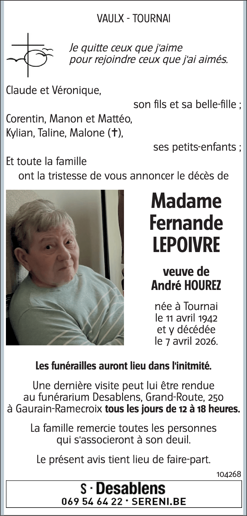 Fernande LEPOIVRE