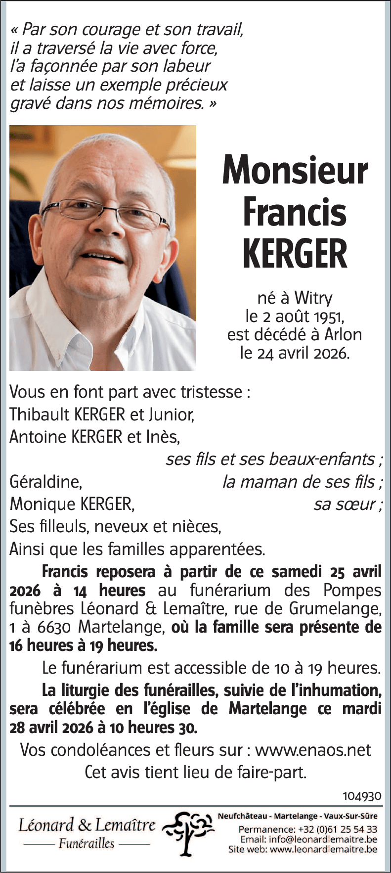 Francis KERGER