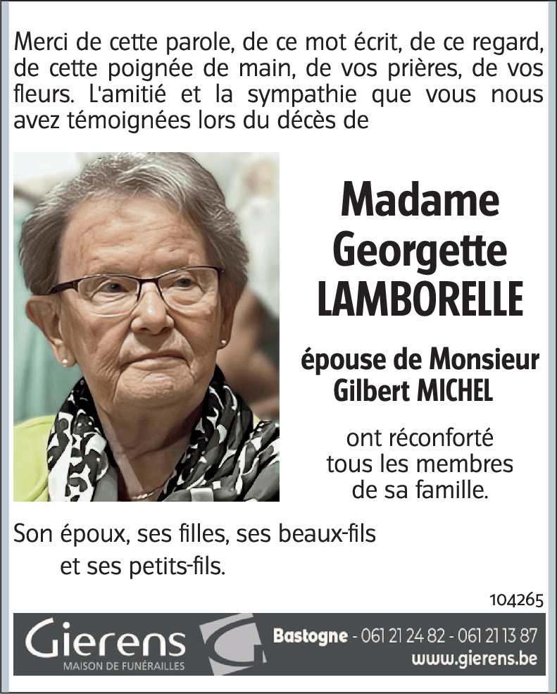 Georgette LAMBORELLE