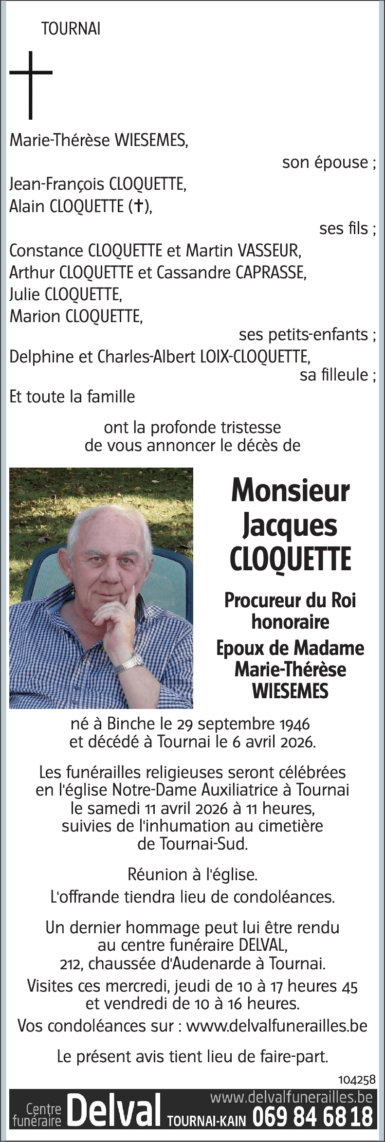 Jacques CLOQUETTE