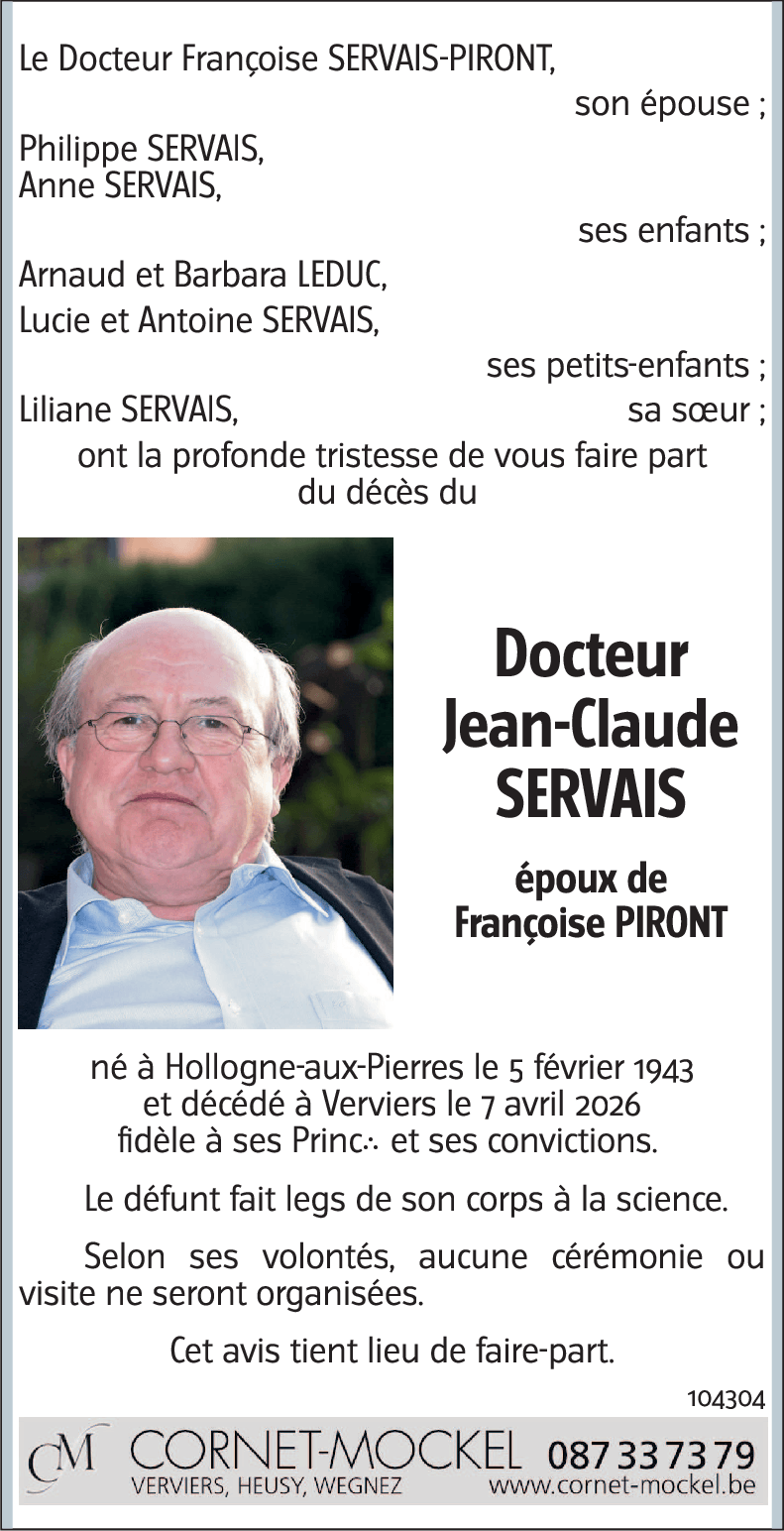 Jean-Claude SERVAIS