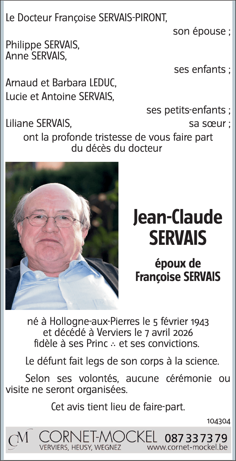 Jean-Claude SERVAIS