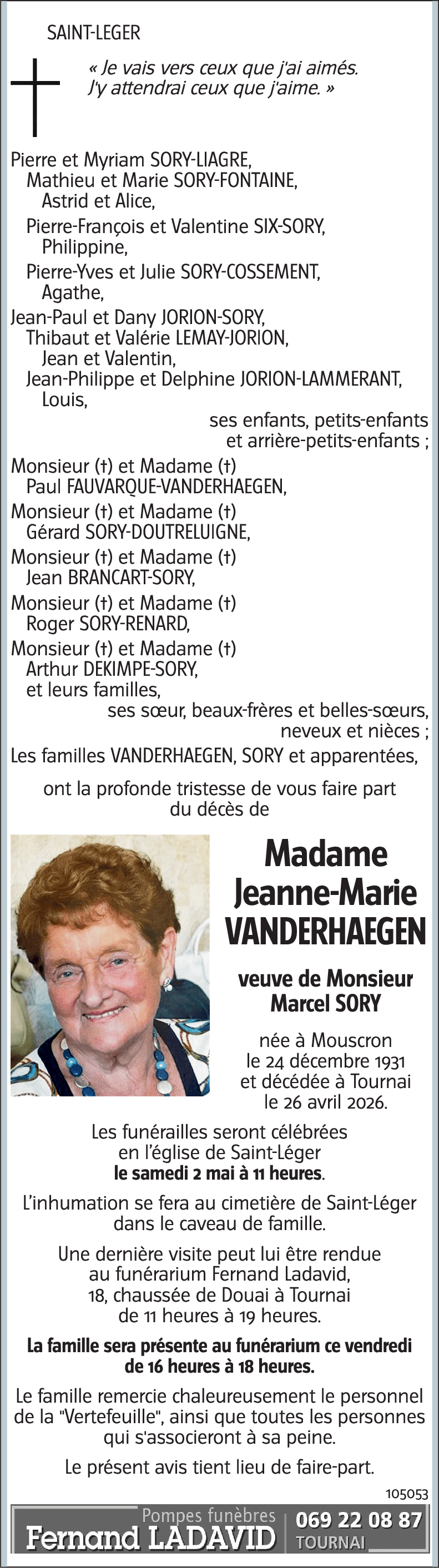 Jeanne VANDERHAEGEN