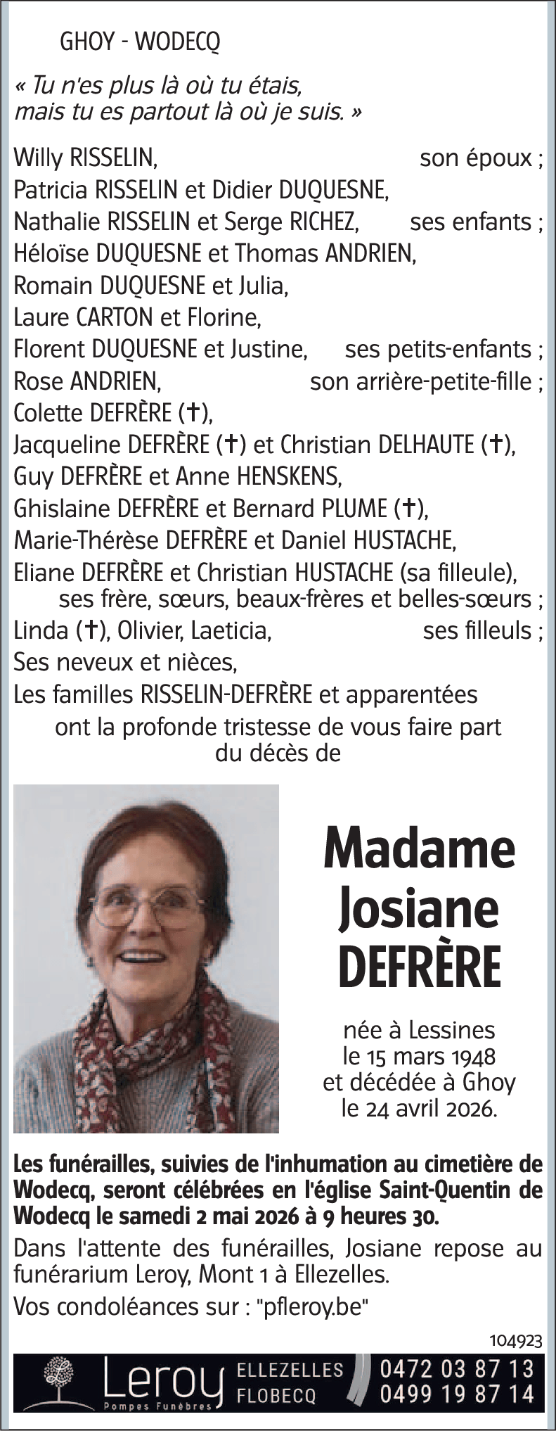 Josiane DEFRERE