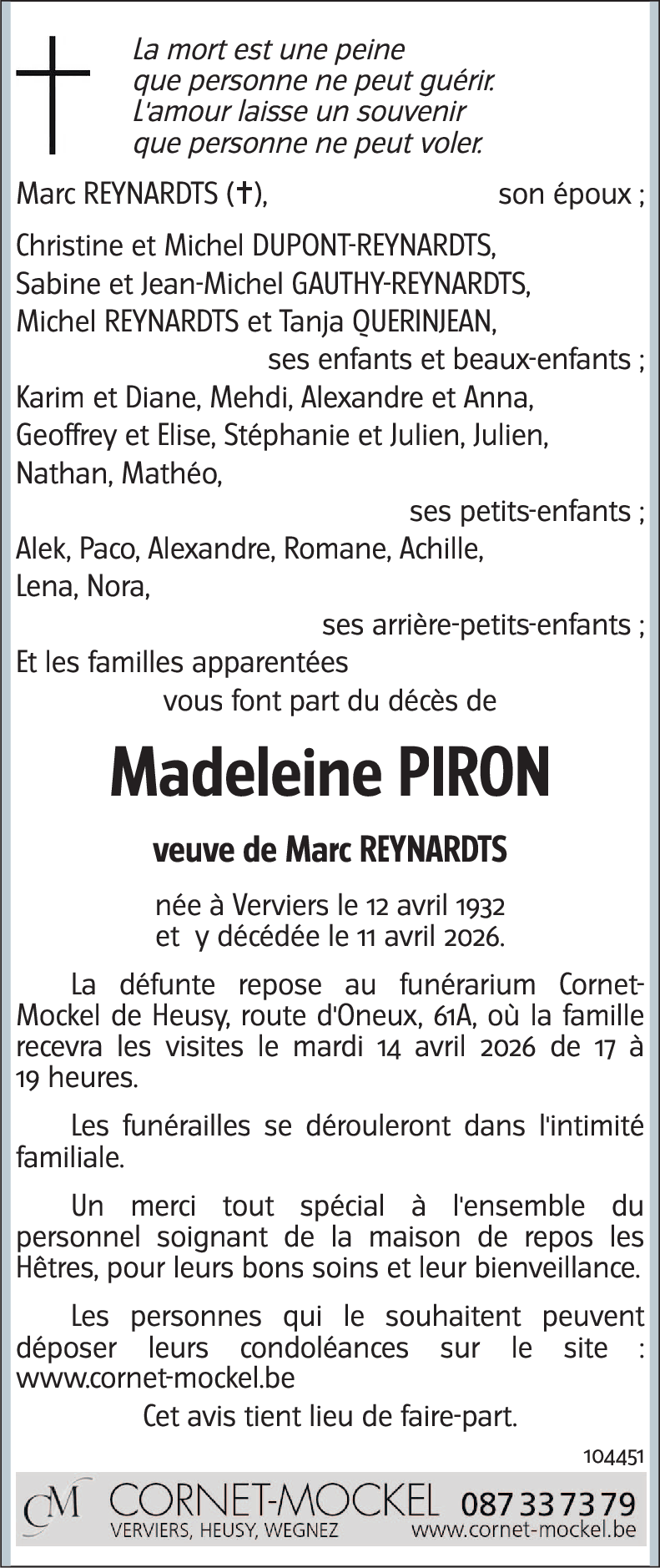 Madeleine PIRON