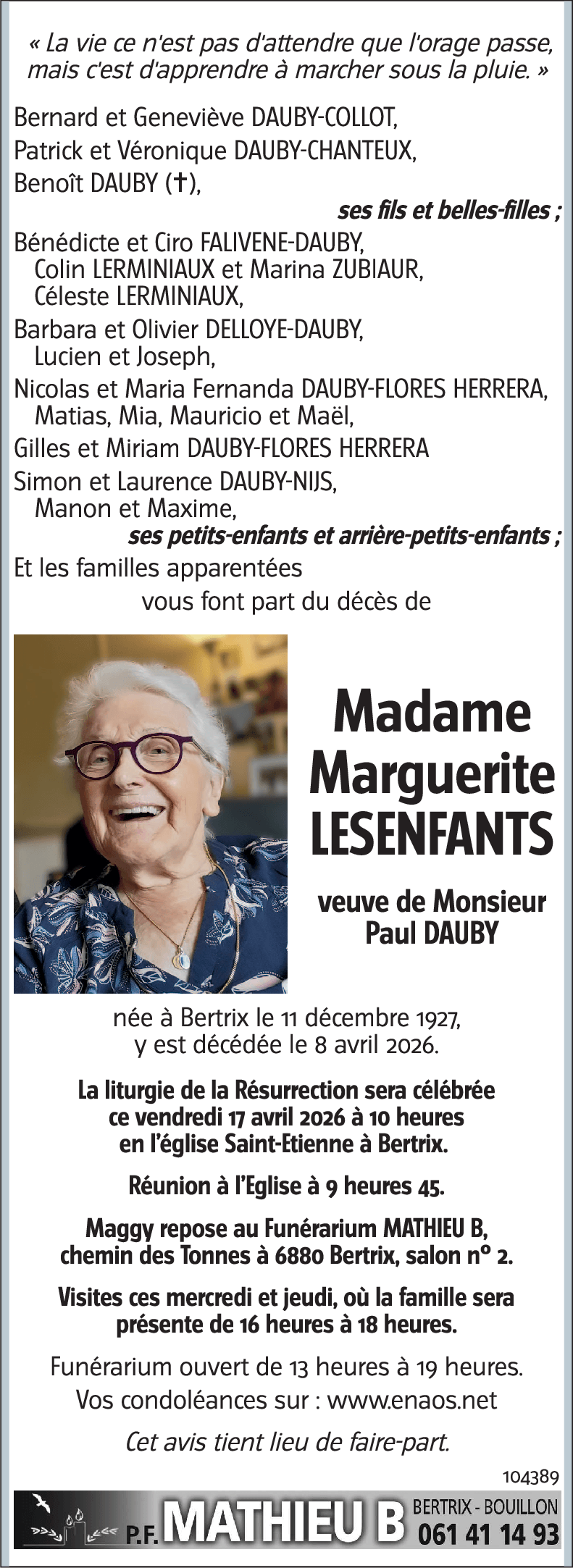 Marguerite LESENFANTS