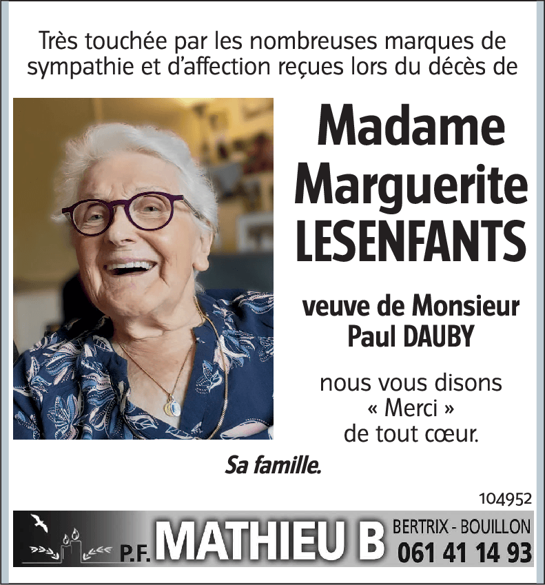 Marguerite LESENFANTS
